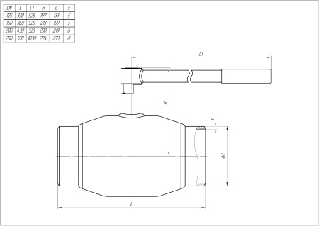 Кран шаровый LD КШЦП Gas приварной
