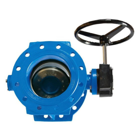 Затворы чугунные фланцевые с редуктором с двойным эксцентриситетом EPDM
