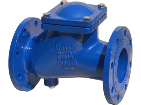 Клапан обратный чугунный шар чугун фланцевый