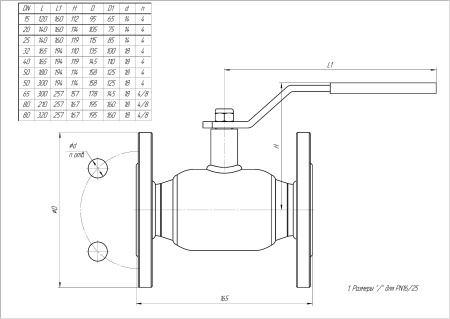 Кран шаровый LD КШЦФ Gas фланцевый полнопроходной сталь 12Х18Н10Т