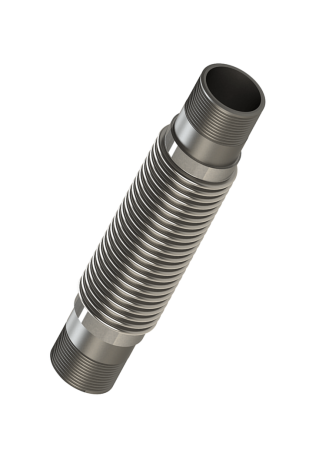 Компенсатор сильфонный универсальный газовый резьбовой KСУ-Г/Р-Н