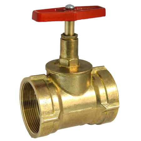 Клапан пожарный прямой латунный муфта-цапка ПК