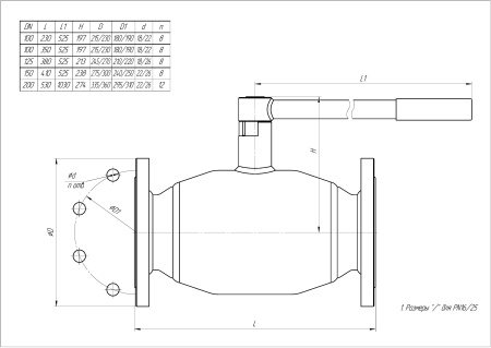 Кран шаровый LD КШЦФ Gas фланцевый полнопроходной