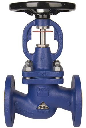 Вентиль запорный Zetkama 234A чугунный фланцевый